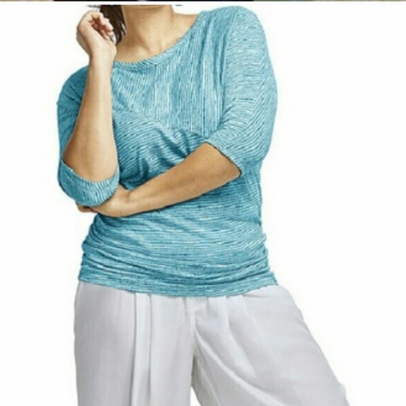 Lane Bryant 22/24 Pieced Hacci Top w/ Shirring NWT - Picture 2 of 8